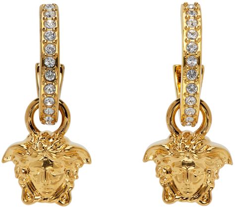 how much should i pay for versace hooped earrings|Versace Medusa Crystal Hoop Earrings .